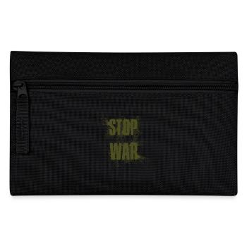 STOP WAR – NO WAR - PEACE - Pencil Case - black - Front