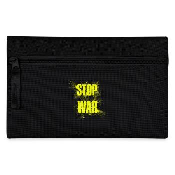 STOP WAR – NO WAR - PEACE - Pencil Case - black - Front