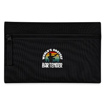World's Best Okay Bartender Design - Pencil Case - black - Front