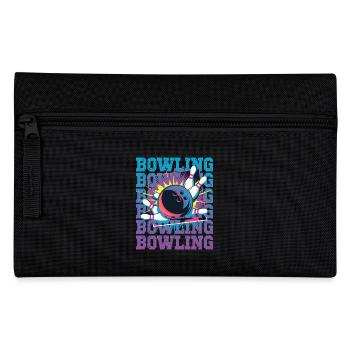 Bowling Spaß für Kegel-Fans: Dynamische - Federtasche - Schwarz - Vorne