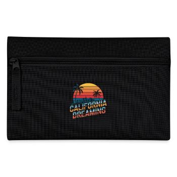 Californie Rêver Coucher de soleil Palmiers Horizon - Trousse - noir - Devant
