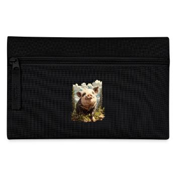 Schweine Schwein - Federtasche - Schwarz - Vorne