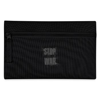 STOP WAR – NO WAR - PEACE - Pencil Case - black - Front