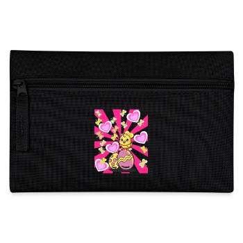 Rétro Pâques poussin enfants enfant bébé oeuf de poule - Trousse - noir - Devant