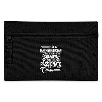 Mathematician Cool Crazy Mathematician - Pencil Case - black - Front