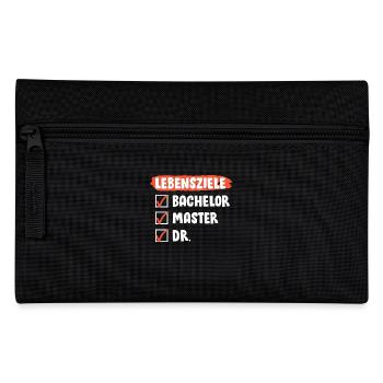 Doktorarbeit LEBENSZIELE Doktor Lustiges - Federtasche - Schwarz - Vorne