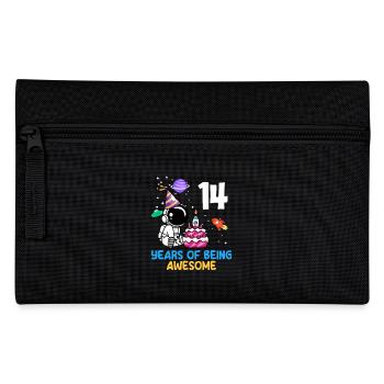 14 Years Fantastic With Space - Pencil Case - black - Front