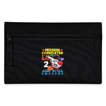 Mission Completed I'm 2 Now - Pencil Case - black - Front