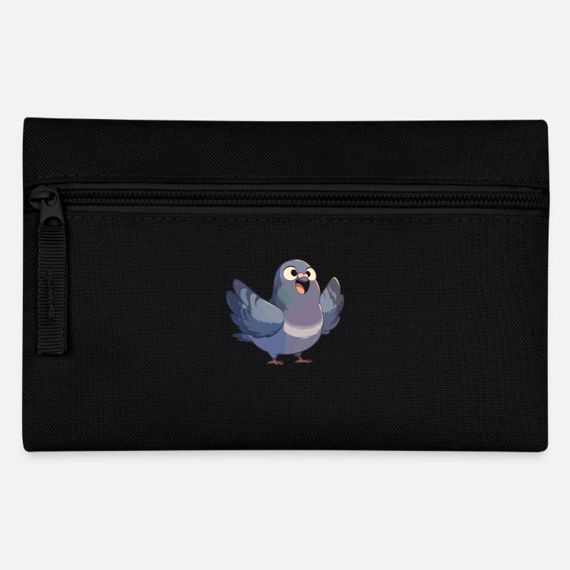 Tauben Taube - Federtasche - Schwarz