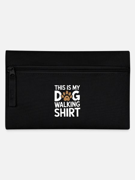 This Is My Dog Walking Shirt - Federtasche - Schwarz
