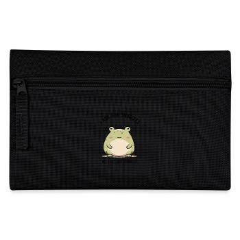 Sad Frog – Cuddle or Fight? - Pencil Case - black - Front