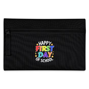 First day of school Spruch Start of school - Pencil Case - black - Front