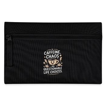 Lustiger Kaffee Spruch Koffein Humor - Federtasche - Schwarz - Vorne
