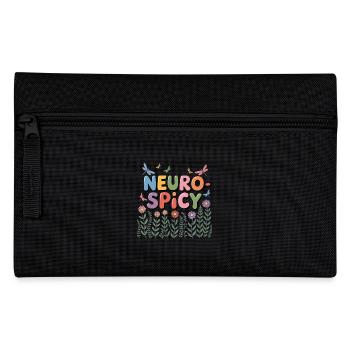 Neuro-Spicy Colorful Dragonflies and Flowers Meadow - Pencil Case - black - Front