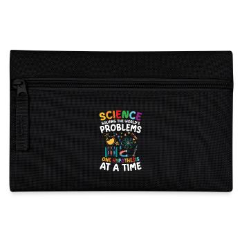 Natural sciences help solve world problems - Pencil Case - black - Front
