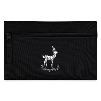 Antelope Antelope Floral Pattern - Pencil Case - black - Front