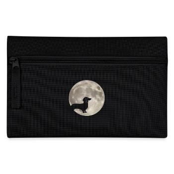 Mond Hund Dackel - Federtasche - Schwarz - Vorne