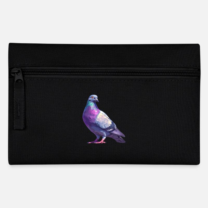 Tauben Taube - Federtasche - Schwarz