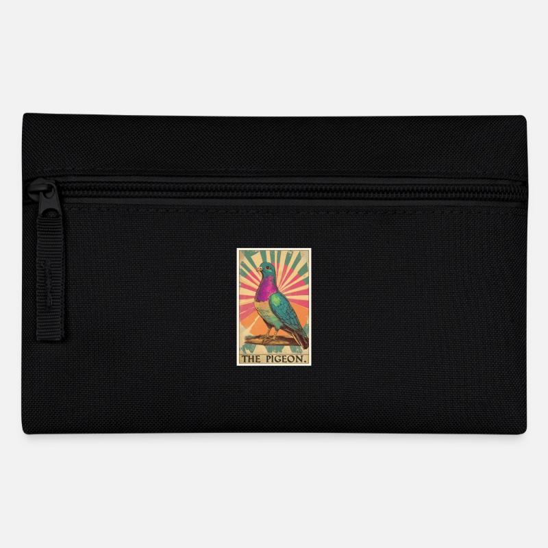 Tauben Taube - Federtasche - Schwarz