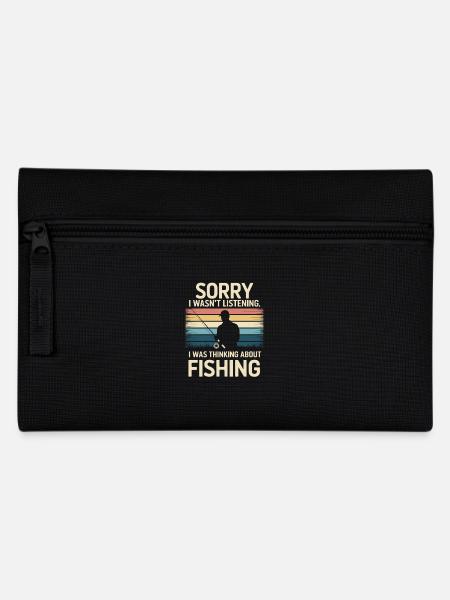 Sorry i was Thinking about Fishing - Federtasche - Schwarz