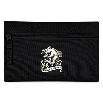 Bicycle Retro Style I Love MTB Bear - Pencil Case - black - Front