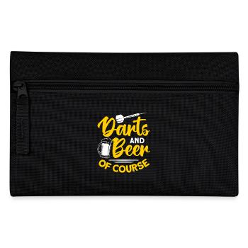 Dart Dartspieler Dartspiel Herren - Federtasche - Schwarz - Vorne