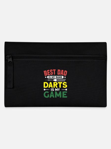 Dart Dartspieler Dartspiel Herren - Federtasche - Schwarz