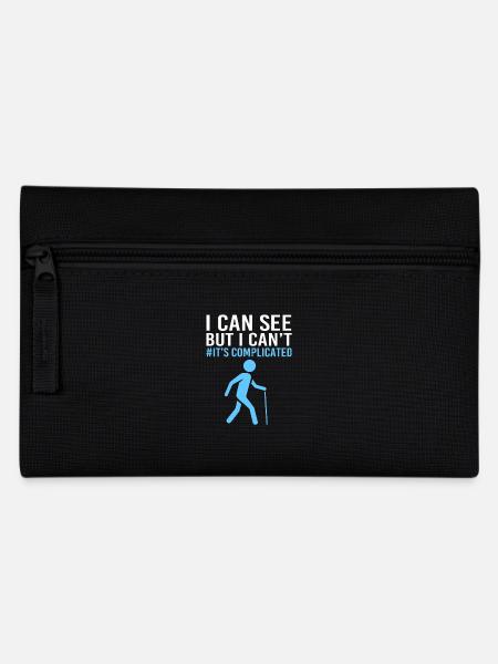 Blind Blindenschrift Braille - Pencil Case - black