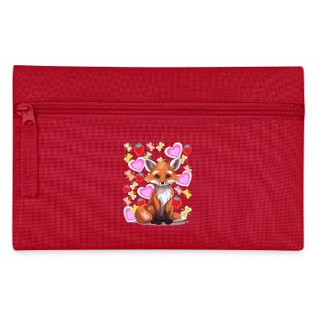 Renard Fox Coeur Fraises d’été Enfants Années 80 - Trousse - rouge - Devant