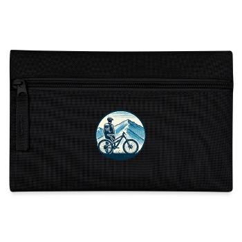 Mountain Bike Adventure Bike Lovers Landscape - Pencil Case - black - Front
