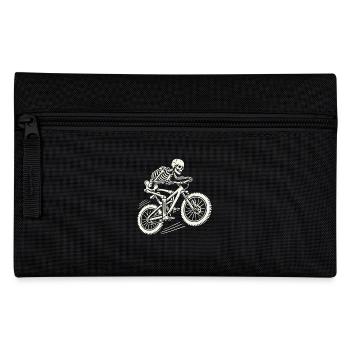Skeleton On Bike Mountain Bike Adventure - Pencil Case - black - Front