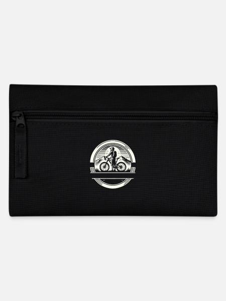 Mountainbike Fahrrad Fahrer Text Selbstgestallten - Federtasche - Schwarz