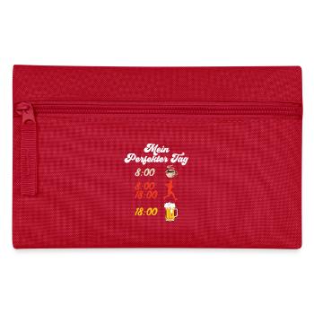 Läufer MEIN PERFEKTER TAG Laufen Lustiges - Federtasche - Rot - Vorne