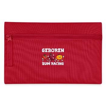 Läufer GEBOREN ZUM RACING Laufen Lustiges - Federtasche - Rot - Vorne