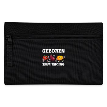 Läufer GEBOREN ZUM RACING Laufen Lustiges - Federtasche - Schwarz - Vorne
