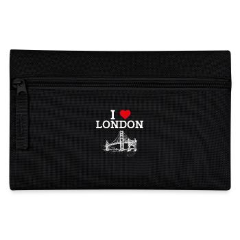 I Love London Golden Gate Heart Flag Cool England - Pencil Case - black - Front