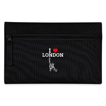 I Love London Statue Of Liberty Heart Love England - Pencil Case - black - Front