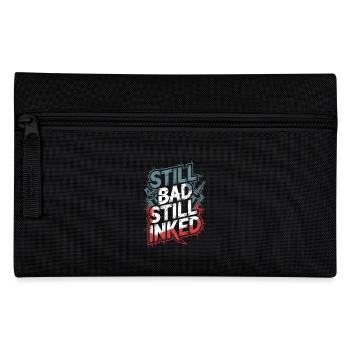 Seniors with tattoos proudly aging, - Pencil Case - black - Front
