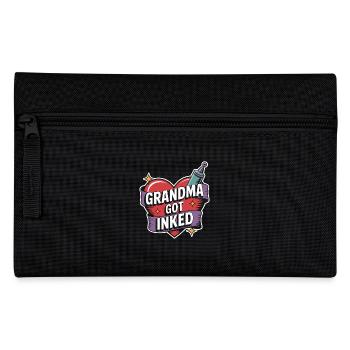 Seniors with tattoos proudly aging, - Pencil Case - black - Front