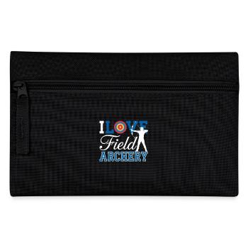 I Love Field Archery Silhouette Target - Pencil Case - black - Front