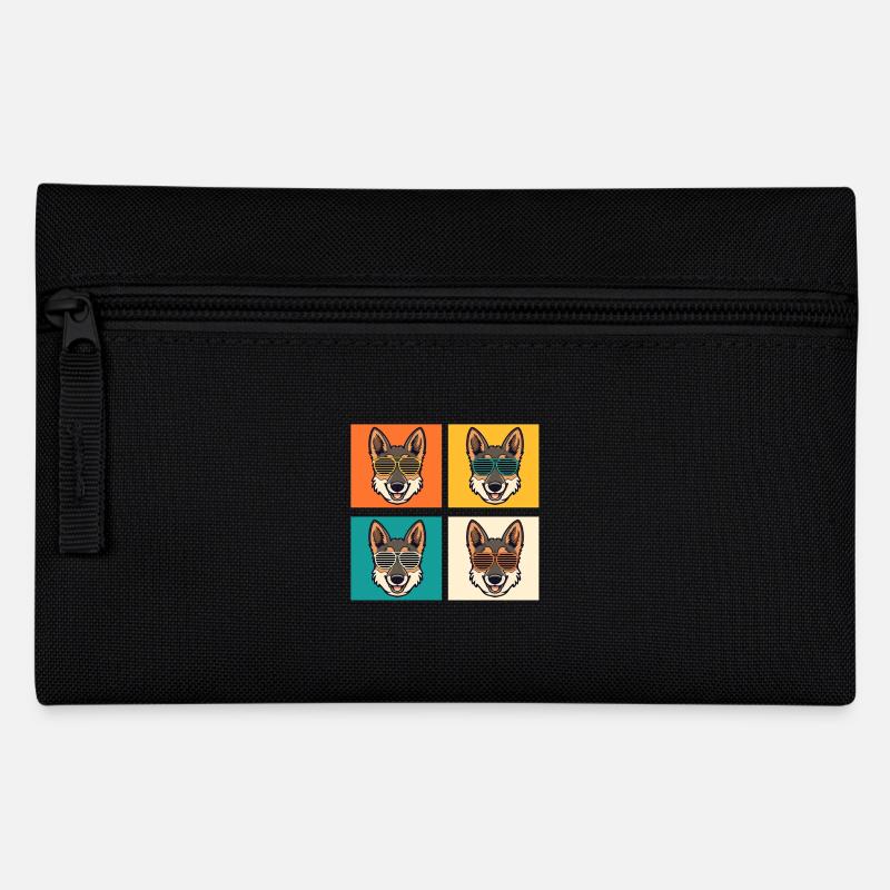 Hund Deutscher Schäferhund - Federtasche - Schwarz