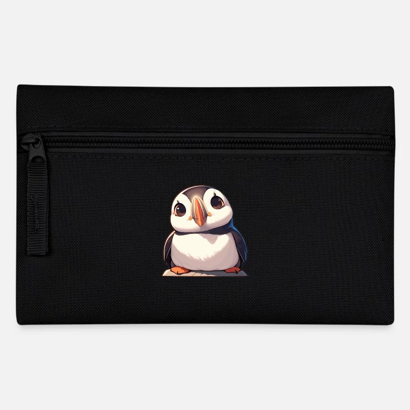 Papageientaucher - Federtasche - Schwarz