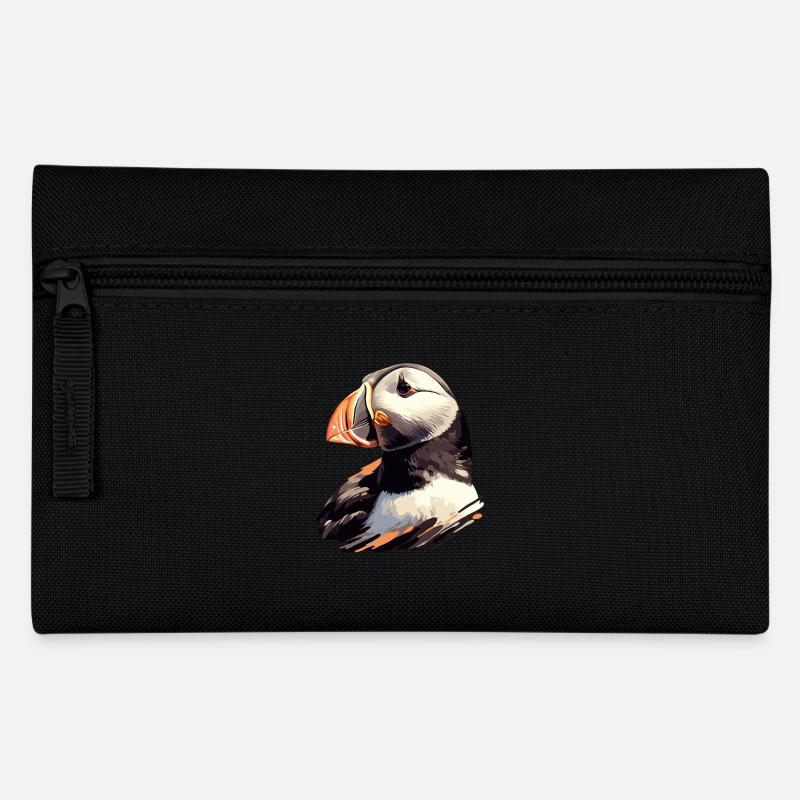 Papageientaucher - Federtasche - Schwarz