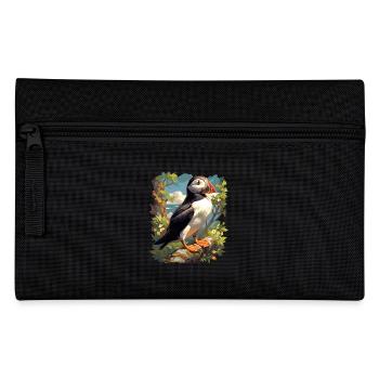 Papageientaucher - Federtasche - Schwarz - Vorne