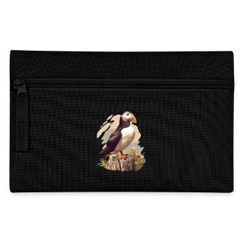 Papageientaucher - Federtasche - Schwarz - Vorne