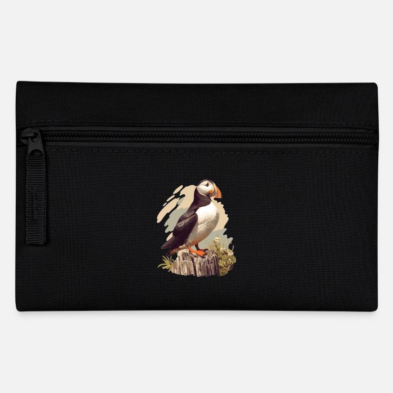 Papageientaucher - Federtasche - Schwarz