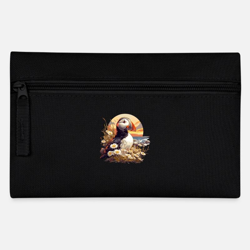 Papageientaucher - Federtasche - Schwarz