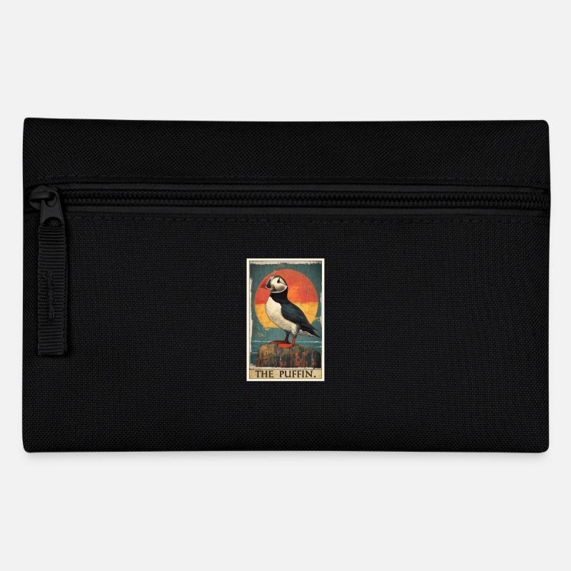 Papageientaucher - Federtasche - Schwarz