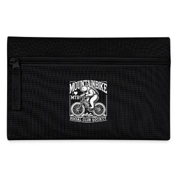 Mountain Bike Adventure Bike Bear Retro Style - Pencil Case - black - Front