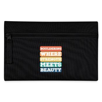 Bouldering Strength Meets Beauty Bouldering - Pencil Case - black - Front